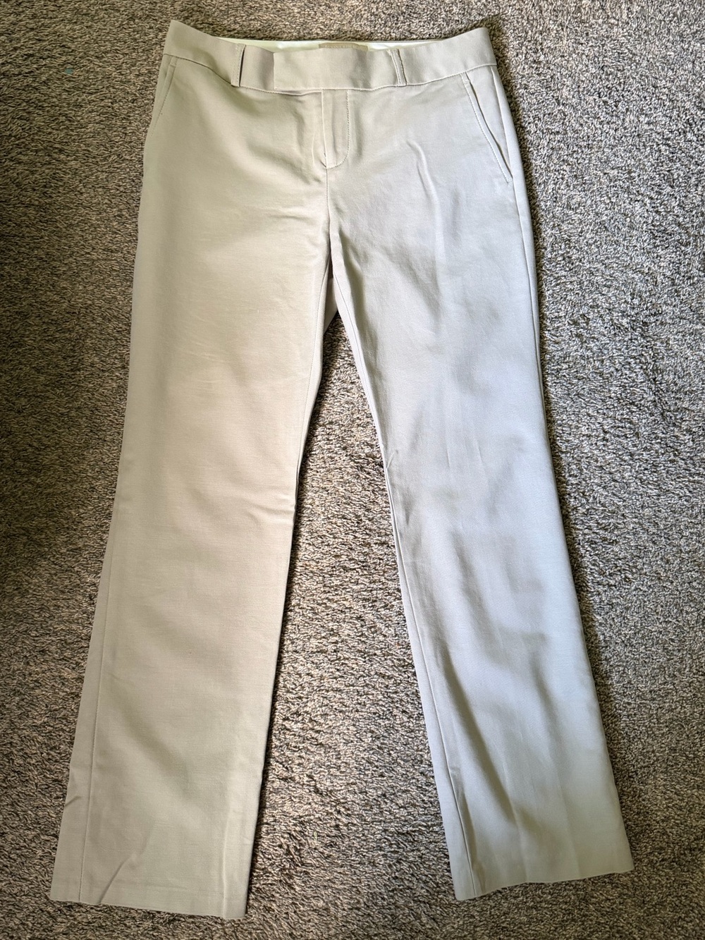 Banana Republic Straight Leg Pants in Light Khaki